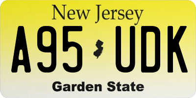 NJ license plate A95UDK