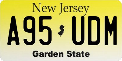 NJ license plate A95UDM