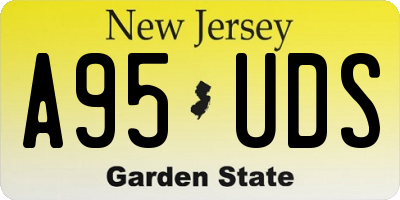 NJ license plate A95UDS