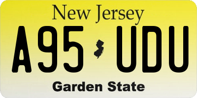 NJ license plate A95UDU
