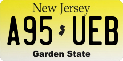 NJ license plate A95UEB