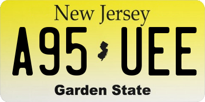 NJ license plate A95UEE
