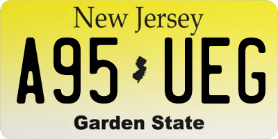 NJ license plate A95UEG