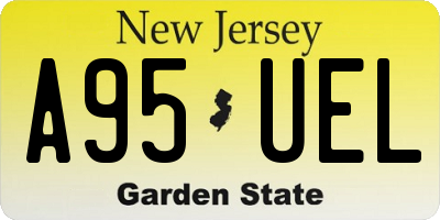 NJ license plate A95UEL