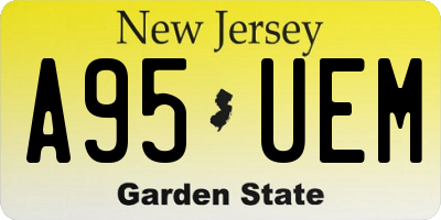 NJ license plate A95UEM