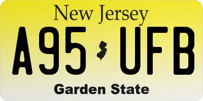 NJ license plate A95UFB