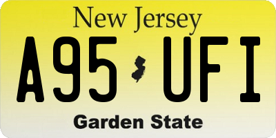 NJ license plate A95UFI