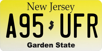 NJ license plate A95UFR