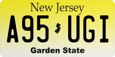 NJ license plate A95UGI