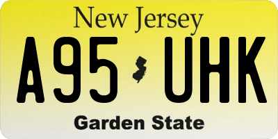 NJ license plate A95UHK