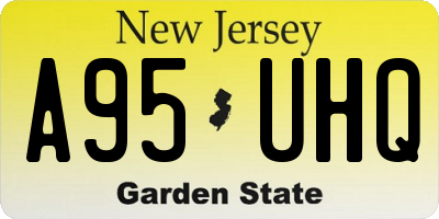 NJ license plate A95UHQ