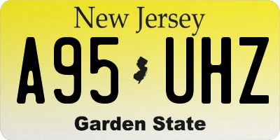 NJ license plate A95UHZ