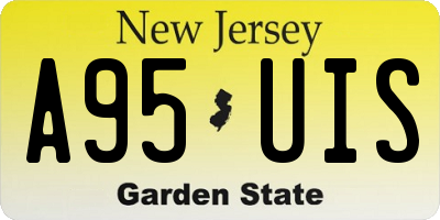 NJ license plate A95UIS