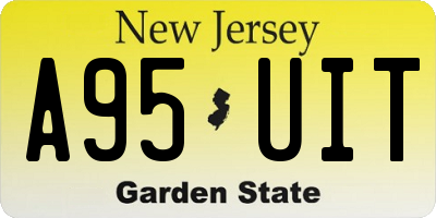 NJ license plate A95UIT