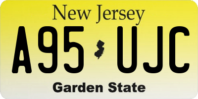 NJ license plate A95UJC