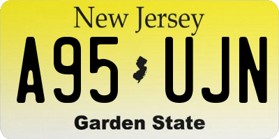 NJ license plate A95UJN