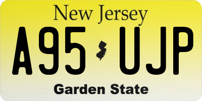 NJ license plate A95UJP