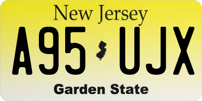 NJ license plate A95UJX