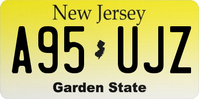 NJ license plate A95UJZ