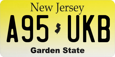NJ license plate A95UKB