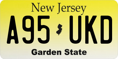 NJ license plate A95UKD