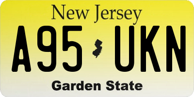 NJ license plate A95UKN
