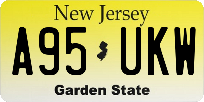 NJ license plate A95UKW