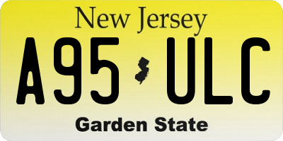 NJ license plate A95ULC