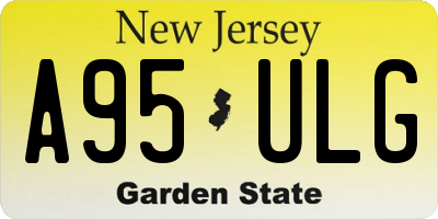 NJ license plate A95ULG
