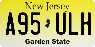 NJ license plate A95ULH