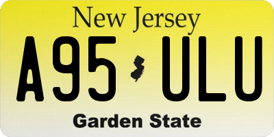 NJ license plate A95ULU