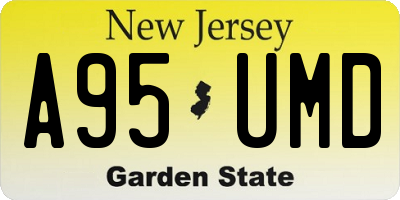 NJ license plate A95UMD