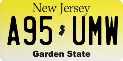 NJ license plate A95UMW