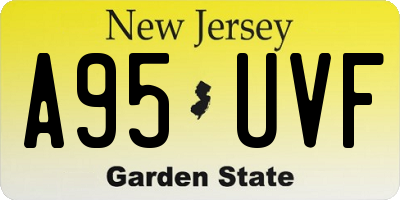 NJ license plate A95UVF