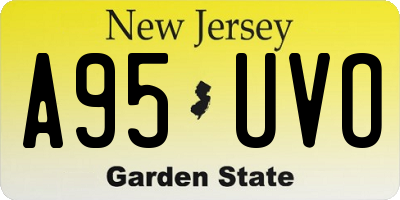 NJ license plate A95UVO