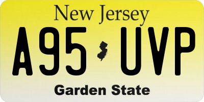 NJ license plate A95UVP