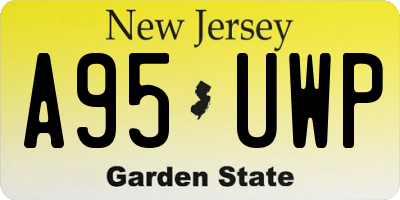 NJ license plate A95UWP