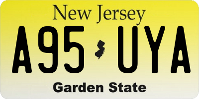 NJ license plate A95UYA