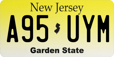 NJ license plate A95UYM