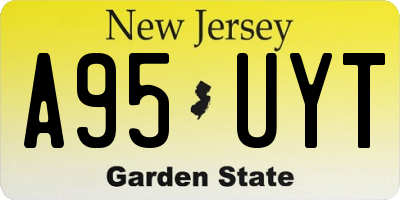 NJ license plate A95UYT