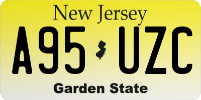 NJ license plate A95UZC