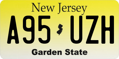 NJ license plate A95UZH