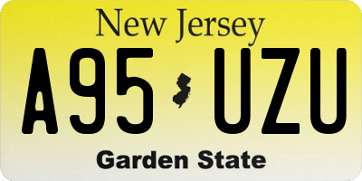 NJ license plate A95UZU
