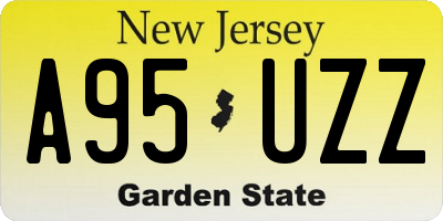 NJ license plate A95UZZ