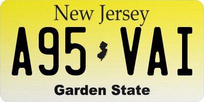 NJ license plate A95VAI