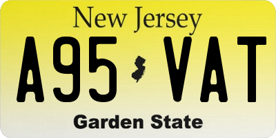 NJ license plate A95VAT