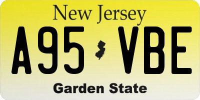 NJ license plate A95VBE