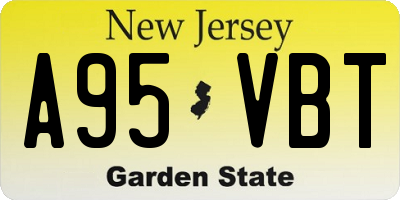 NJ license plate A95VBT