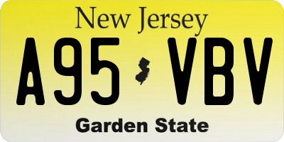 NJ license plate A95VBV