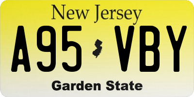NJ license plate A95VBY